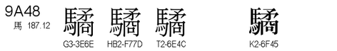 U+9A48